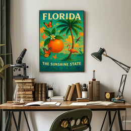 Florida Vibrant Vintage Travel Poster