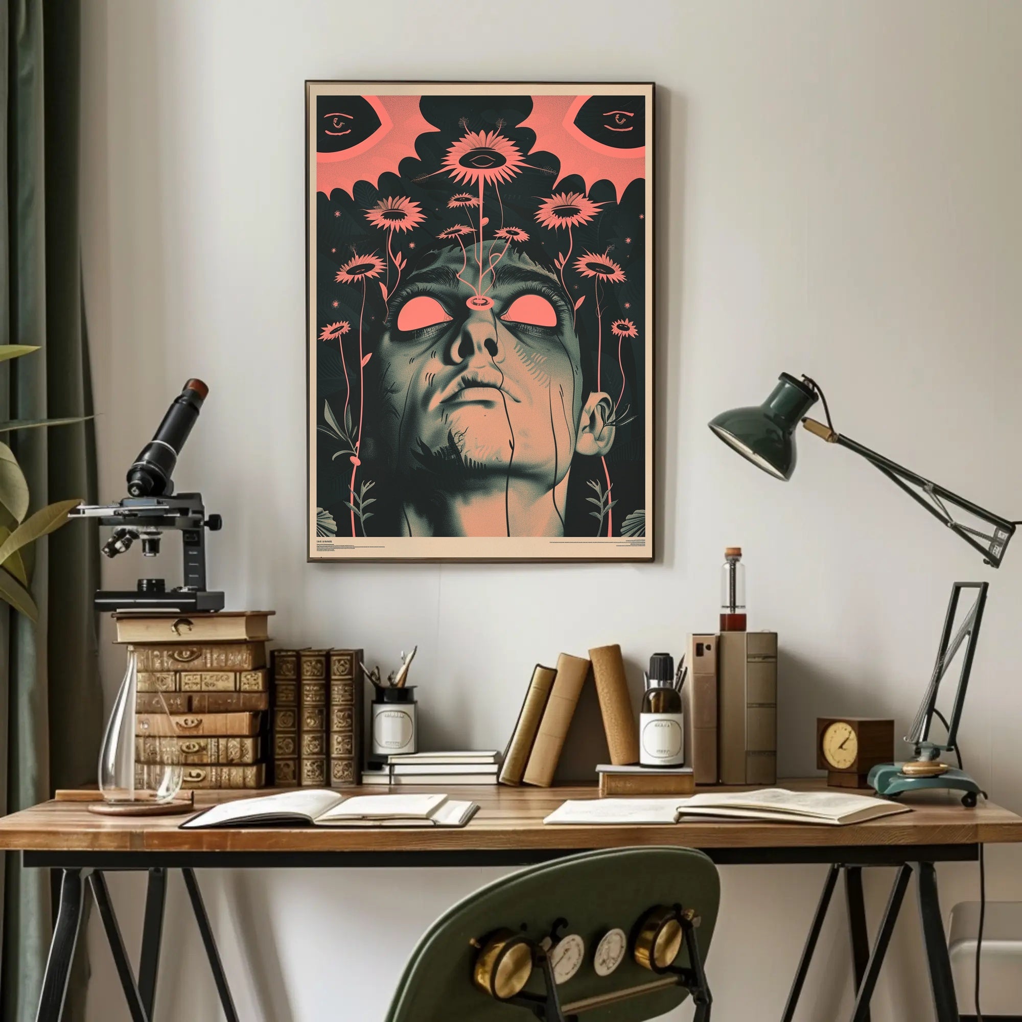 Surreal Floral Vision Art Print Poster for Home Decor PosterGoat