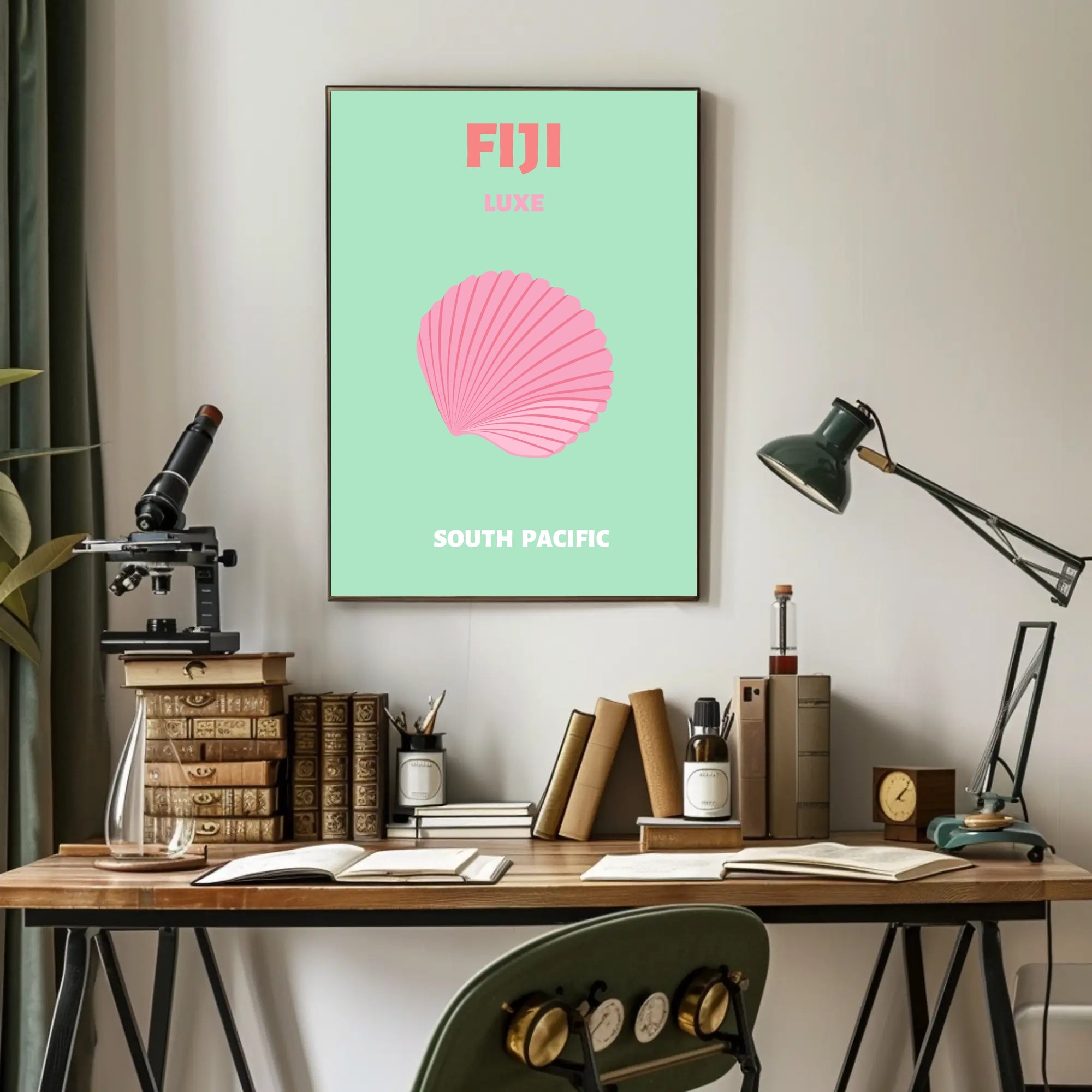 Fiji Tropical Getaway Print - Travel Poster PosterGoat