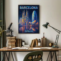 Barcelona A Vibrant Cityscape Poster