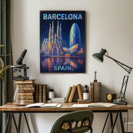 Barcelona A Vibrant Cityscape Poster