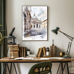 Vatican City Sistine Chapel Courtyard Exterior View Poster