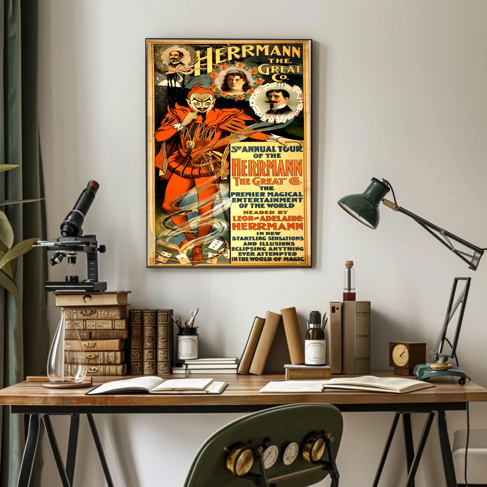 Herrmann the Great Co. Vintage Magic Illusion Show Poster
