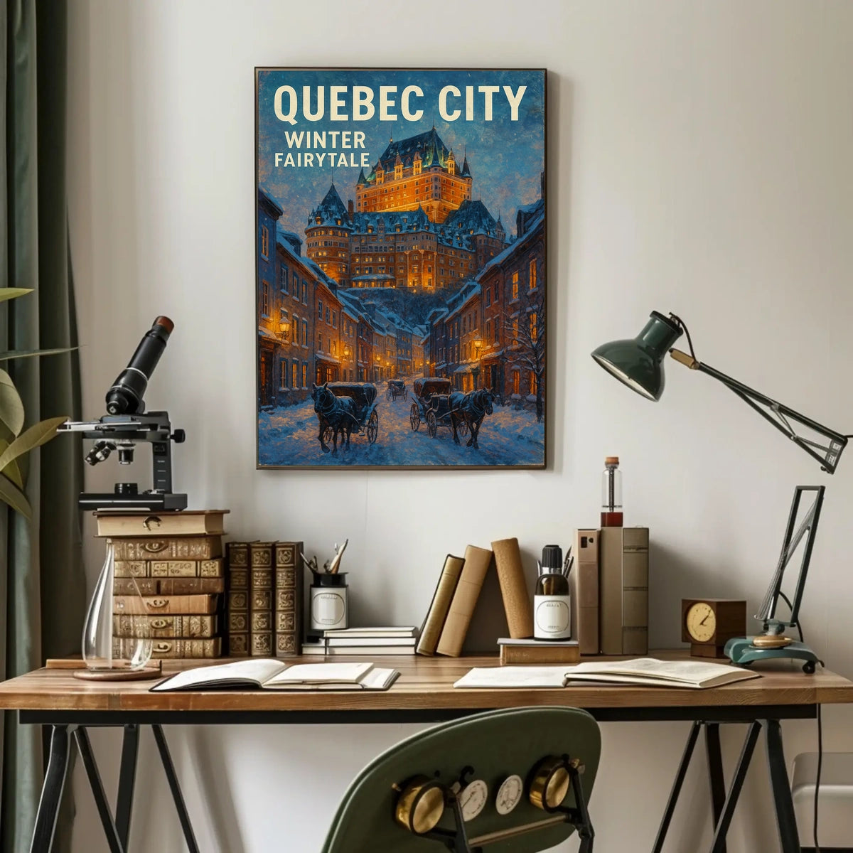 Quebec City Winter Fairytale Poster