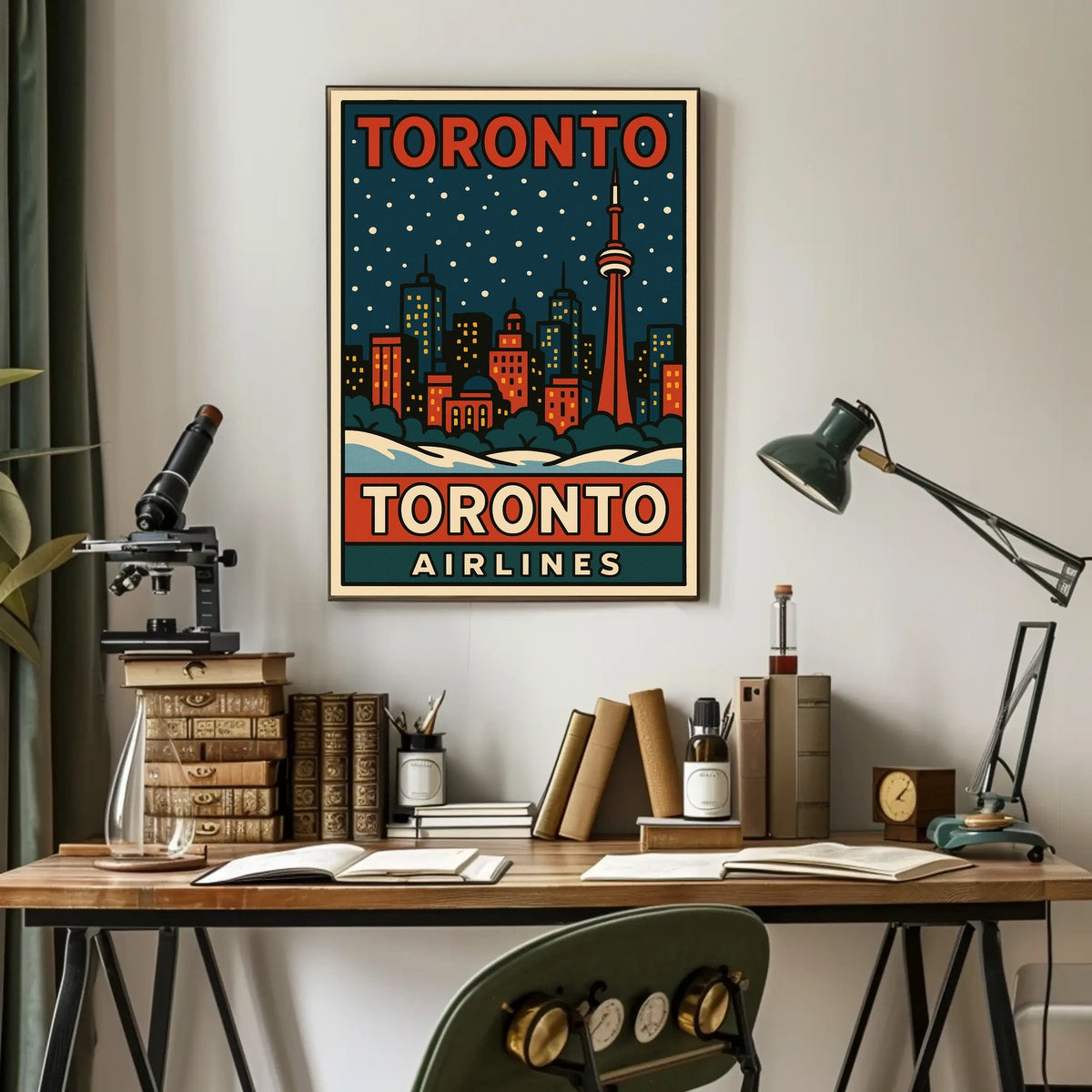 Toronto Skyline Travel Poster