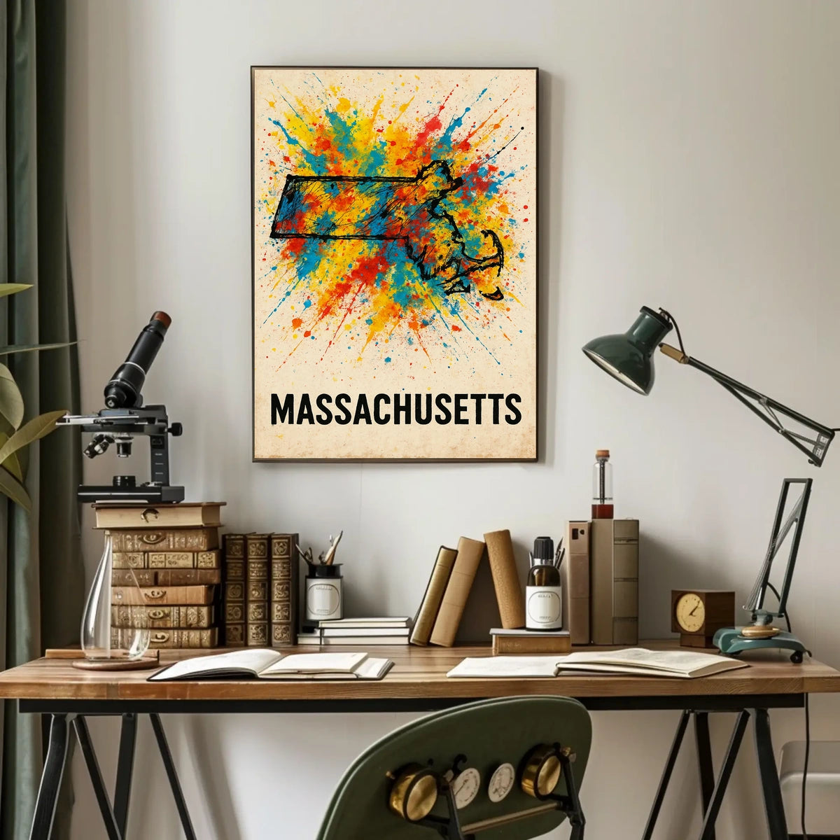 Vibrant Massachusetts Poster