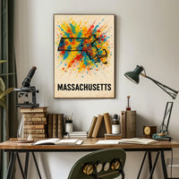 Vibrant Massachusetts Poster
