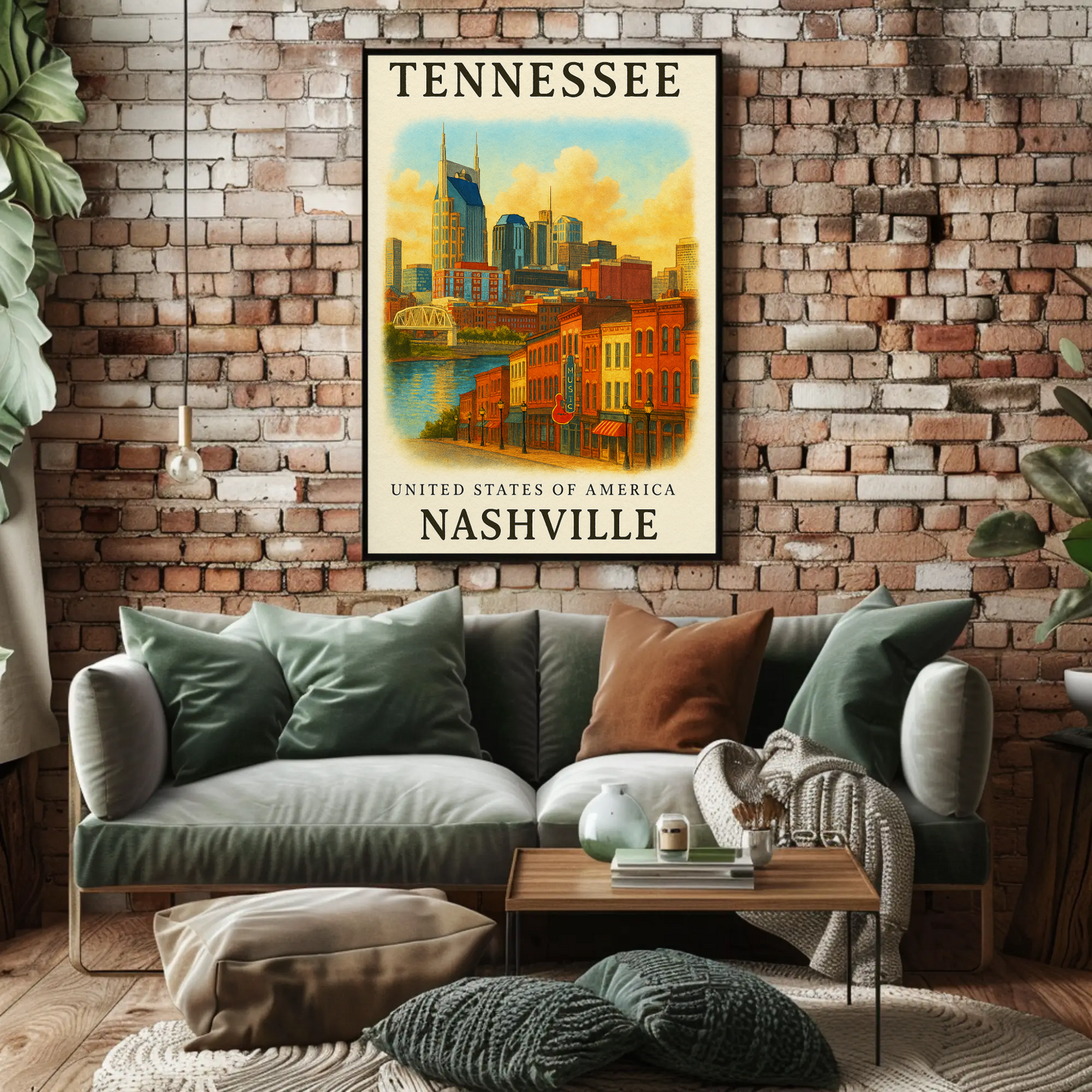 Tennessee, Nashville Signature Series Vintage Travel Poster