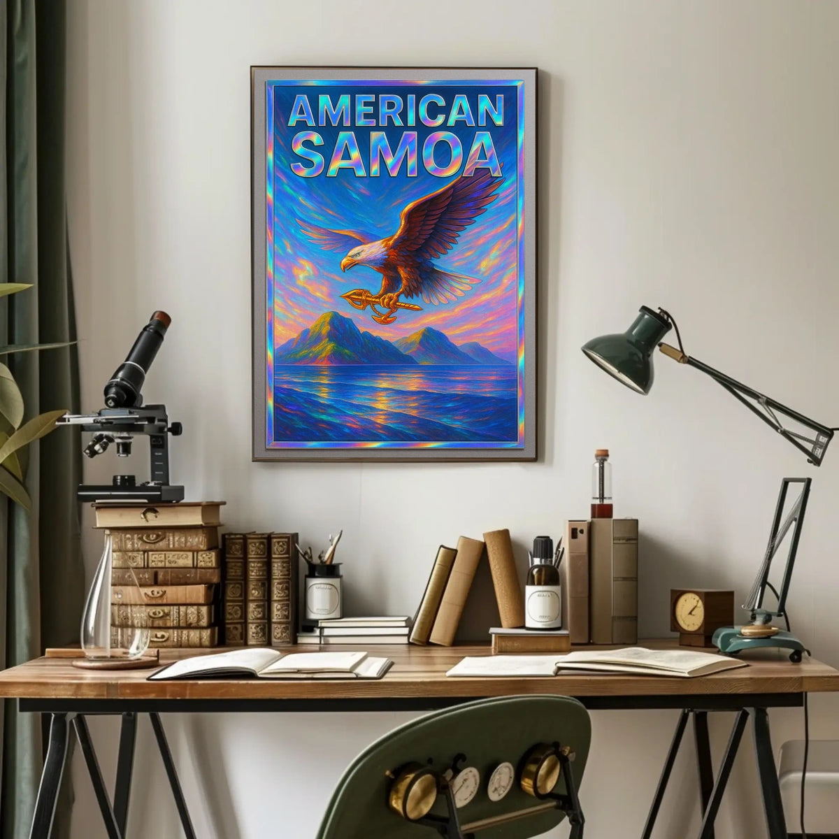 American Samoa Vibrant Tribute Poster