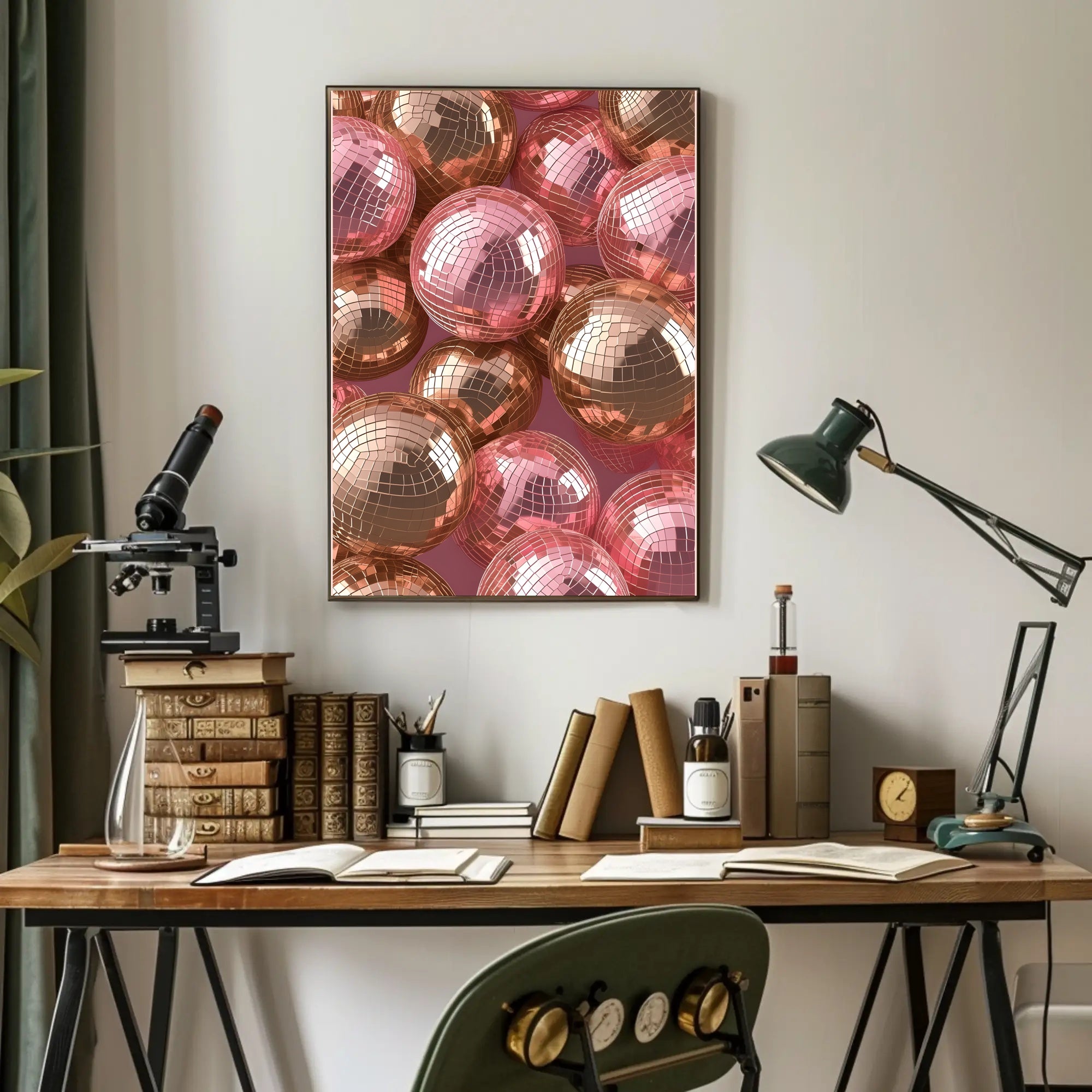 Glamorous Disco Balls Abstract Artistic Poster PosterGoat