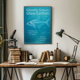 Ghostly Grace Glass Catfish Poster