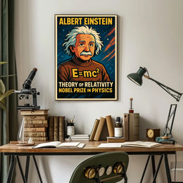 Albert Einstein Relativity Vintage Inspiring Poster