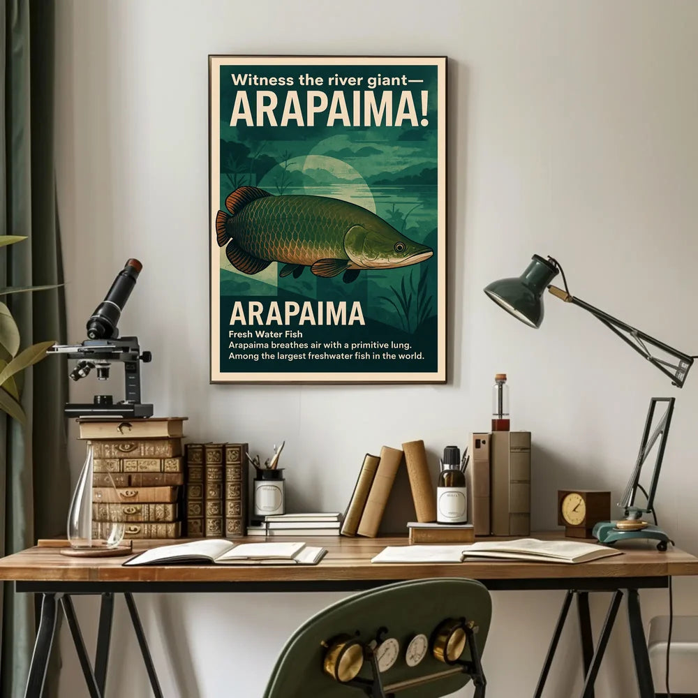 Arapaima: Amazon's Air-Breathing Giant Fish Poster