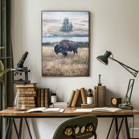 Majestic Bison In Winter Poster