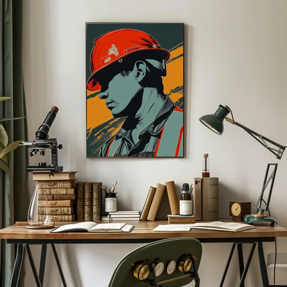 Vintage Cars and Architecture Art Poster