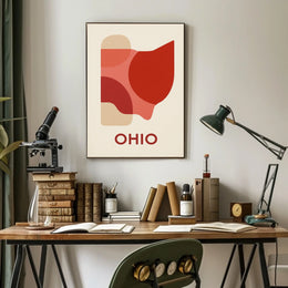 Ohio Abstract Art Poster