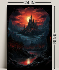 Enchanted Castle At Dusk Poster