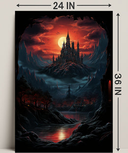 Enchanted Castle At Dusk Poster