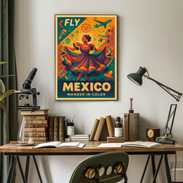 Fly to Mexico Wander in Color Poster