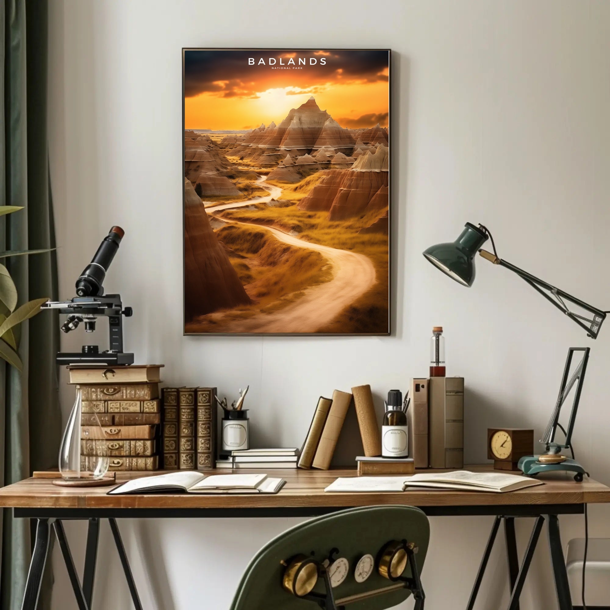 Badlands Majestic Travel Poster Wall Art Print