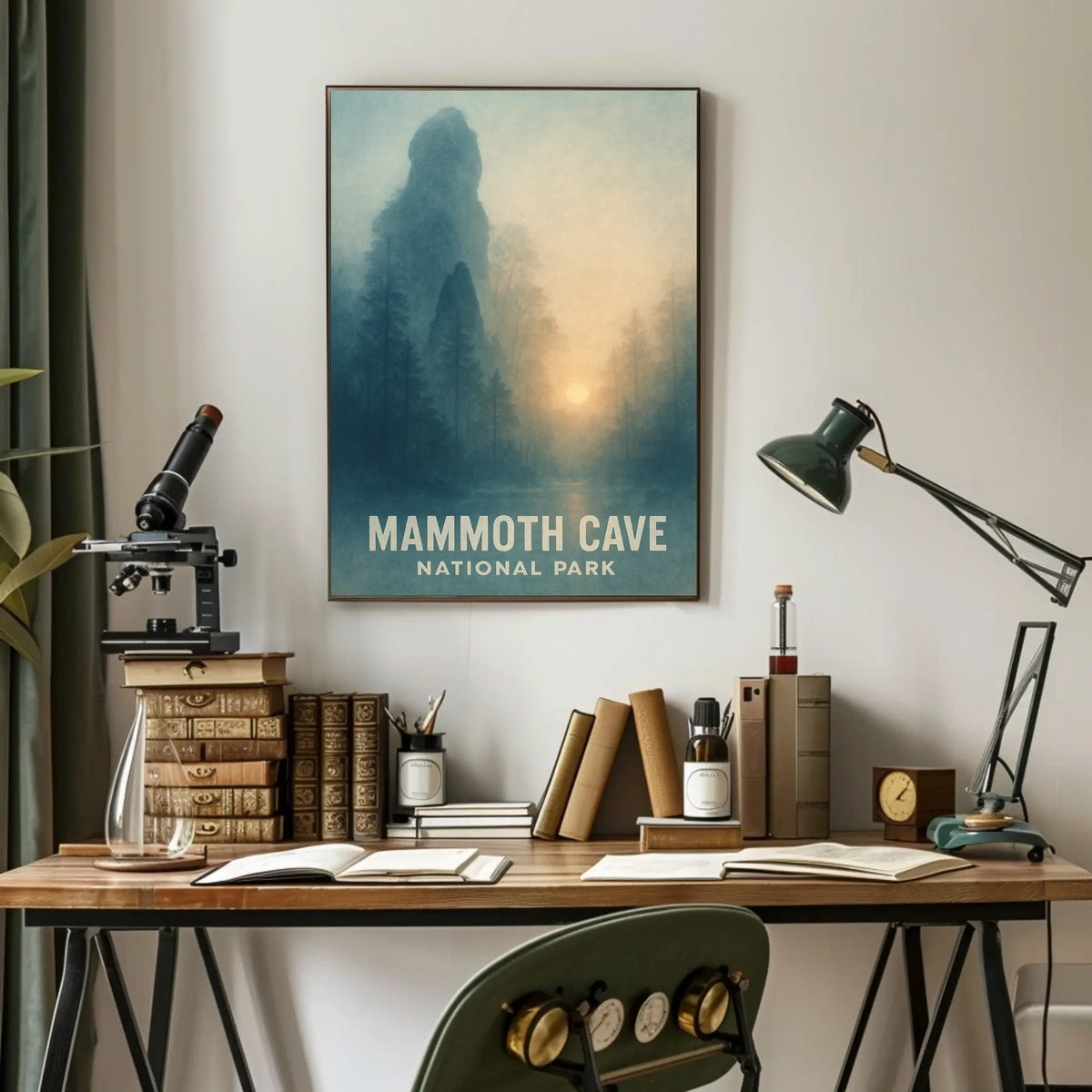 Mammoth Cave National Park Landscape Travel Art Print Poster