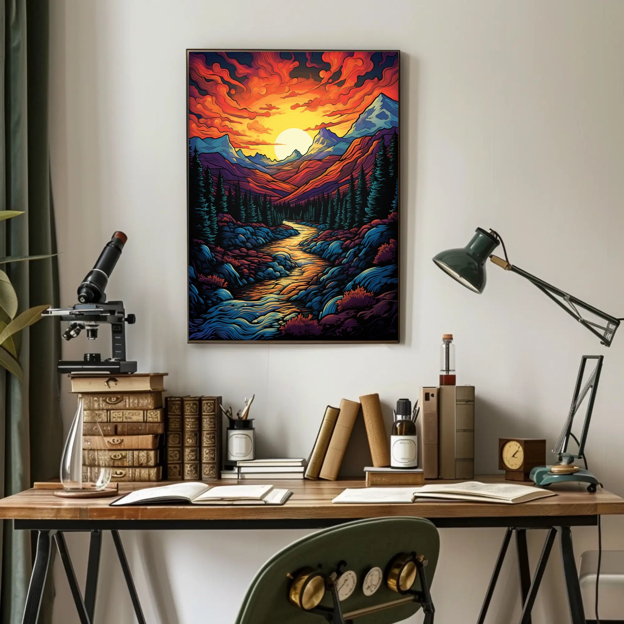 Mountain Sunrise Vista in National Park Poster