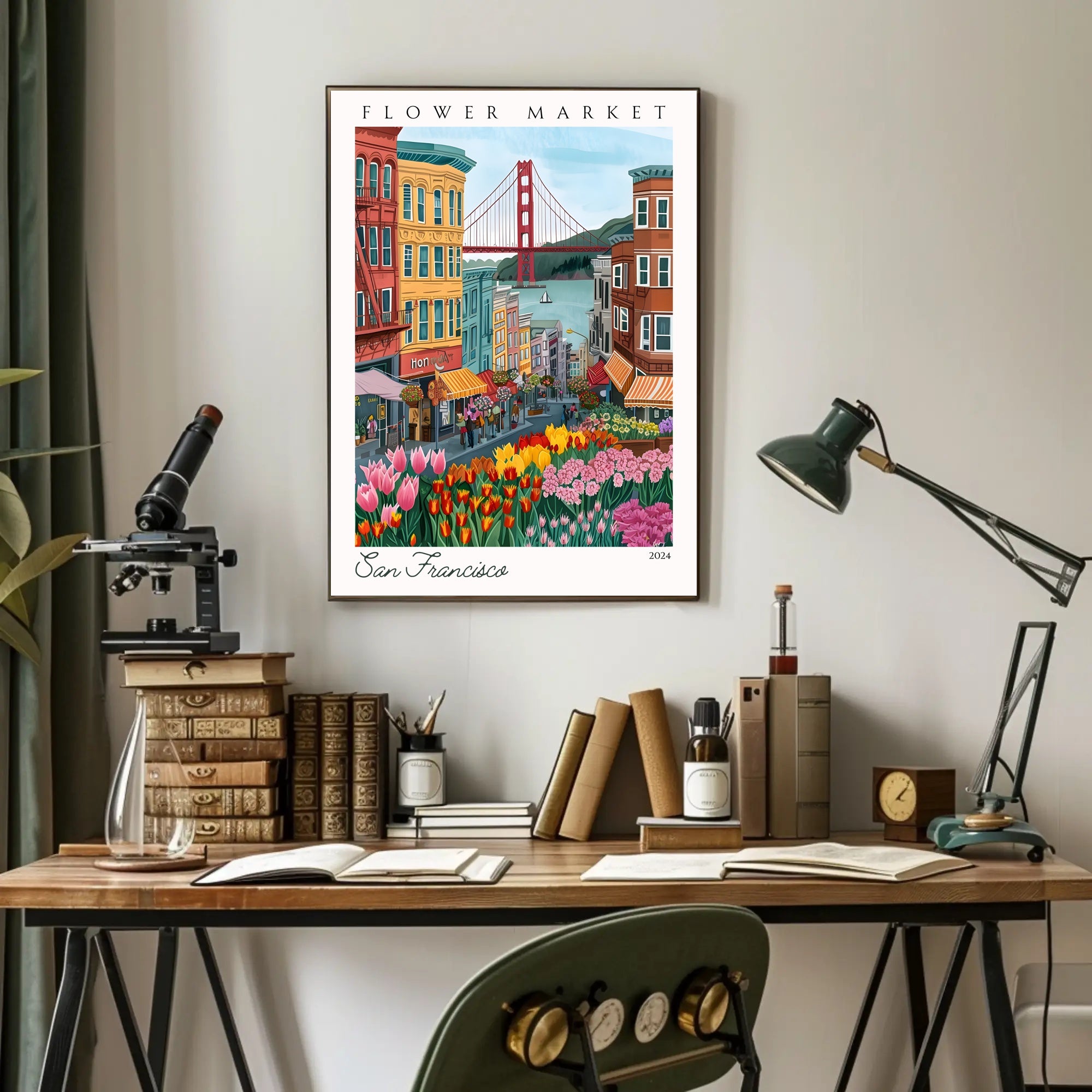 San Francisco Flower Market Poster PosterGoat