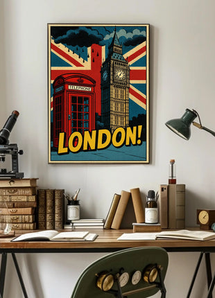 Lively London Landmarks: A Pop Culture Poster
