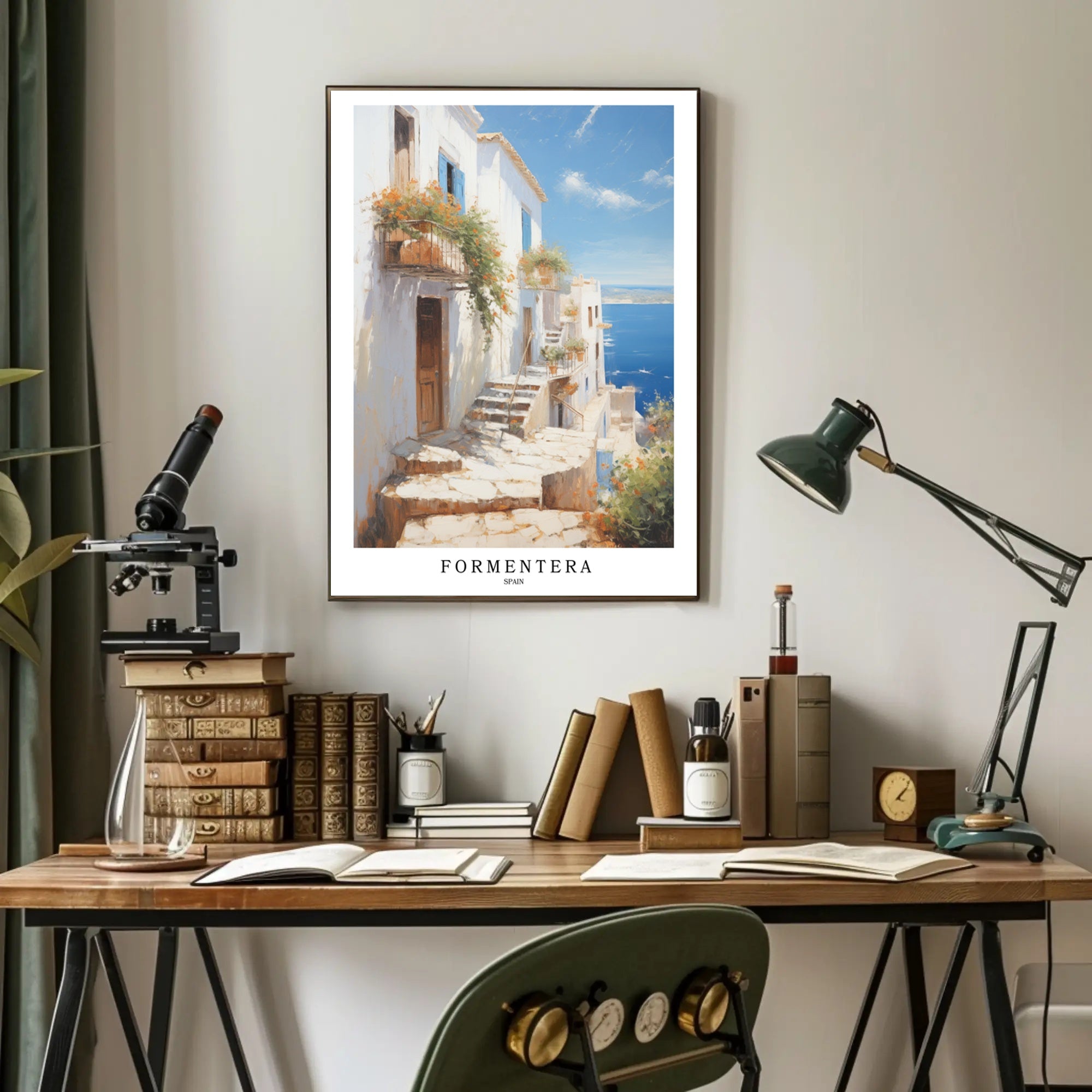 Formentera's Coastal Charm Poster PosterGoat