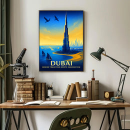 Dubai Where Tradition Meets Innovation Poster PosterGoat