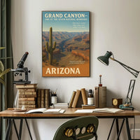 Grand Canyon Vintage Travel Aesthetic Poster