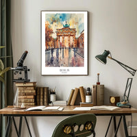 Brandenburg Gate Watercolor Urban or Cityscape Poster PosterGoat