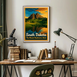 South Dakota The Mount Rushmore State Poster