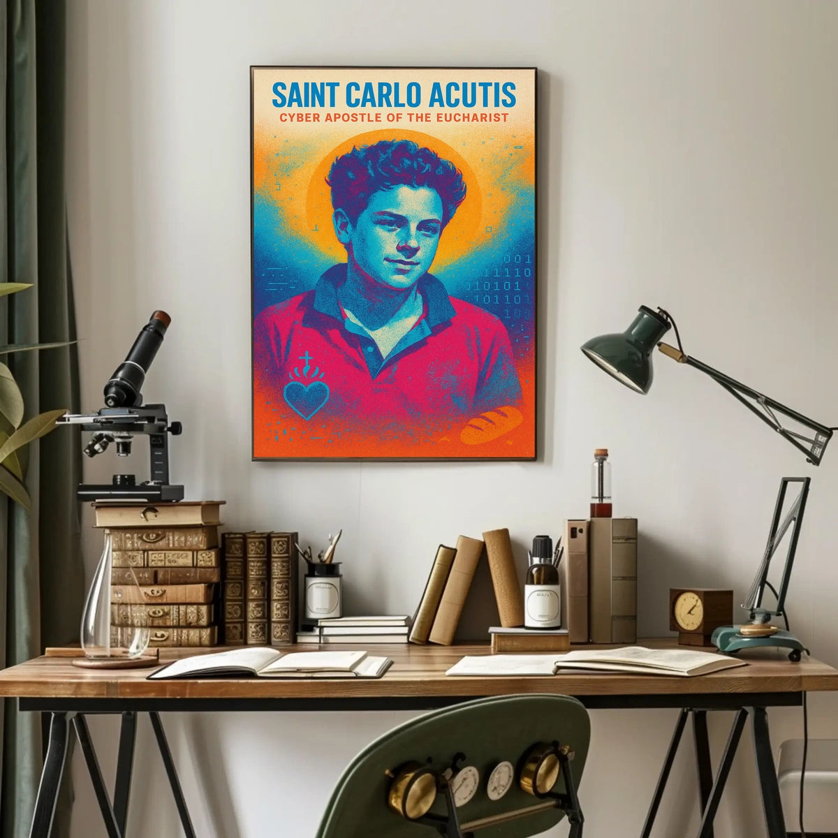 Saint Carlo Acutis Cyber Apostle of the Eucharist Poster