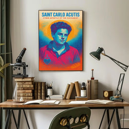 Saint Carlo Acutis Cyber Apostle of the Eucharist Poster