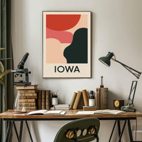 Abstract Iowa Poster