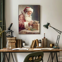 Santa Claus In A Moment Of Preparation Poster
