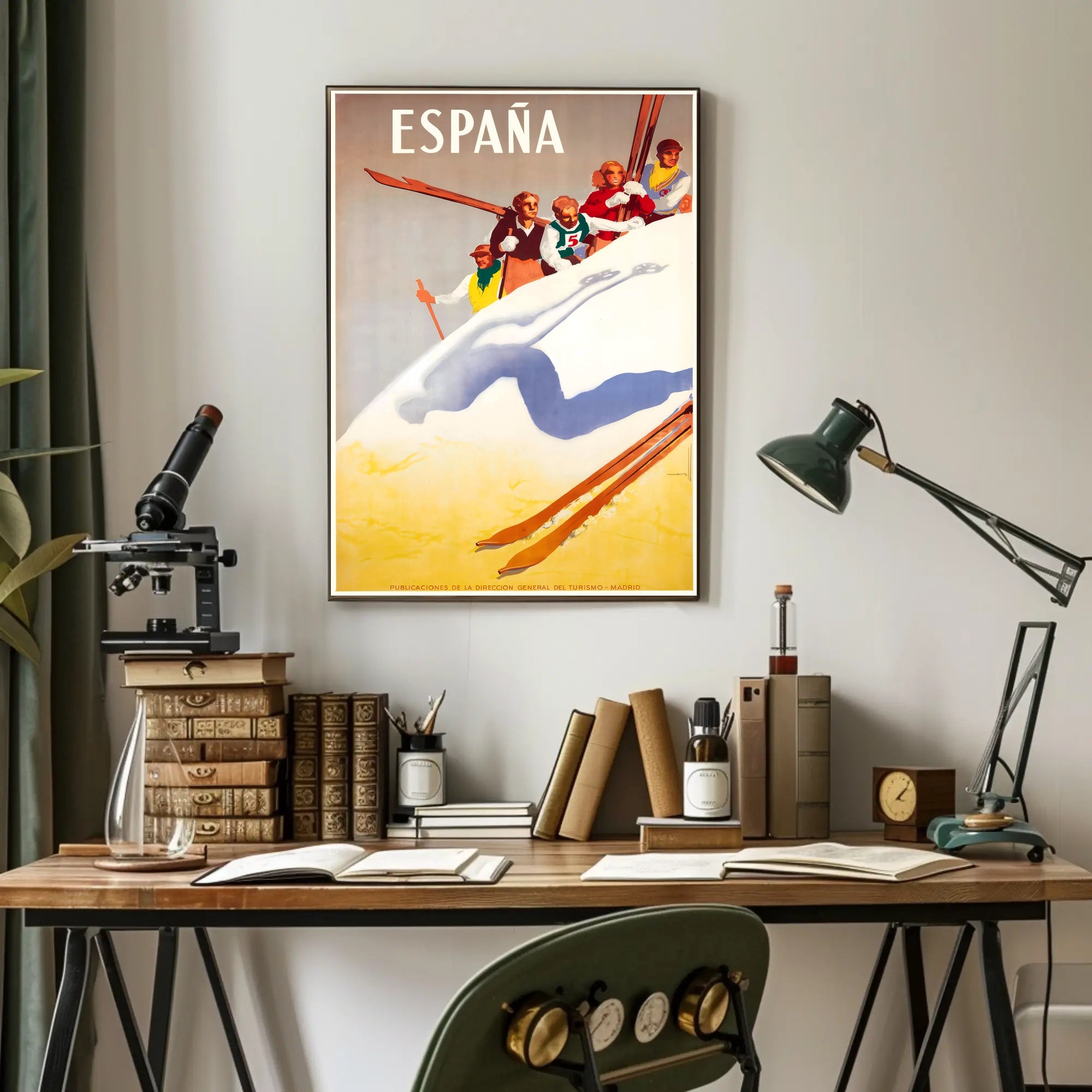 Skiing Adventures in Spain Poster PosterGoat
