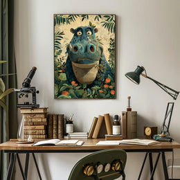 Jungle Hippo Adventure Poster PosterGoat