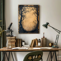 Haunting Sepia Gothic Forest - Abstract, Artistic, or Pop Culture Poster