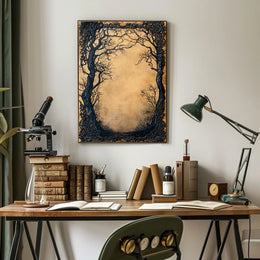 Haunting Sepia Gothic Forest - Abstract, Artistic, or Pop Culture Poster