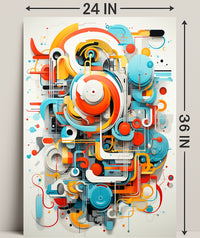 Abstract Geometric Symphony Abstract Poster PosterGoat