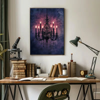 Intricate Chandelier Design Vintage Style Heritage Poster
