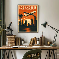 Los Angeles Vintage Travel Poster