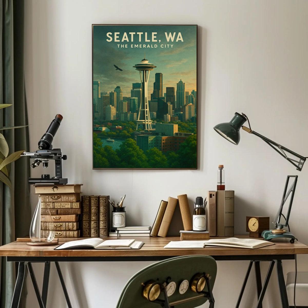 Seattle, WA The Emerald City Poster