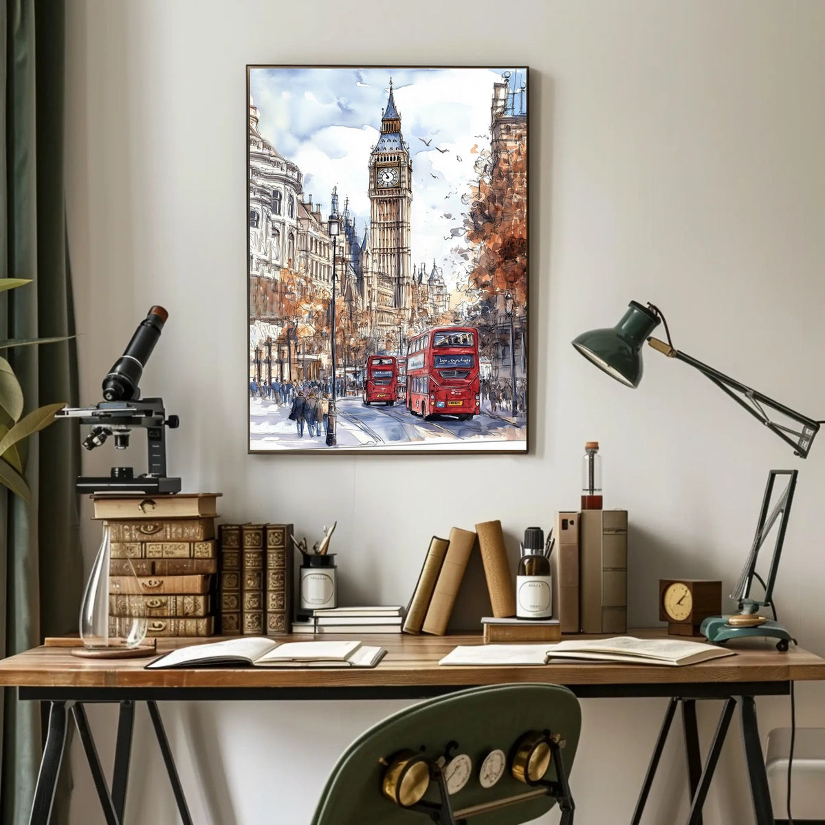 UK London Big Ben Street View Poster