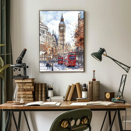 UK London Big Ben Street View Poster