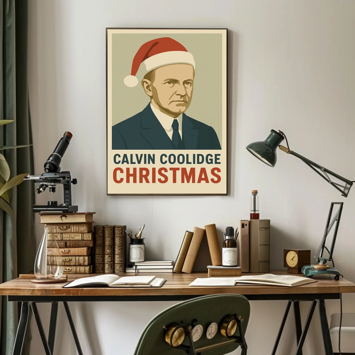 Calvin Coolidge Christmas Poster