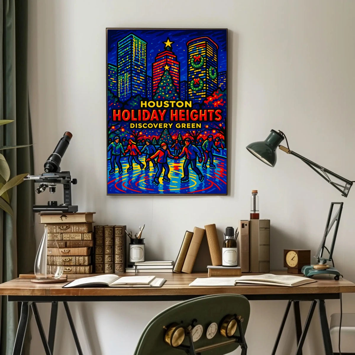 Houston Holiday Heights Poster