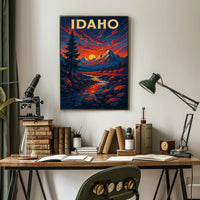 Idaho Sunset Landscape Poster